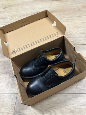 Dr. Martens Black Leather Casual Derby Shoes